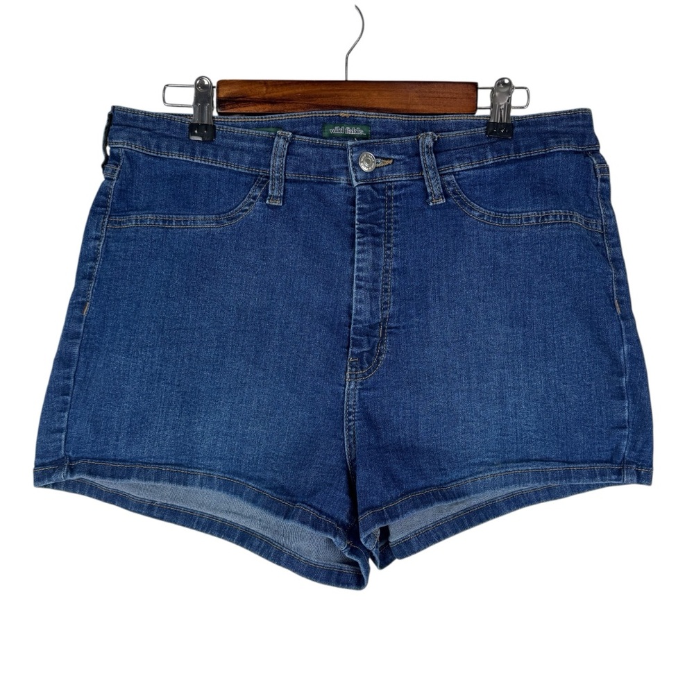 Wild Fable High Rise Denim Shorts Women's‎ 14 Dark Blue